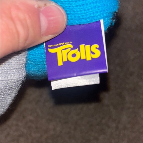 Trolls Striped Beanie with Cartoon Patch - Picture 4 of 5